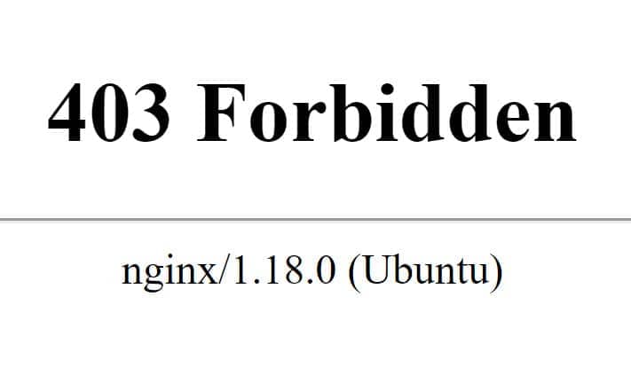 403 Forbidden – nginx
