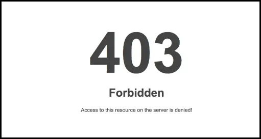 403 forbidden حل مشكلة